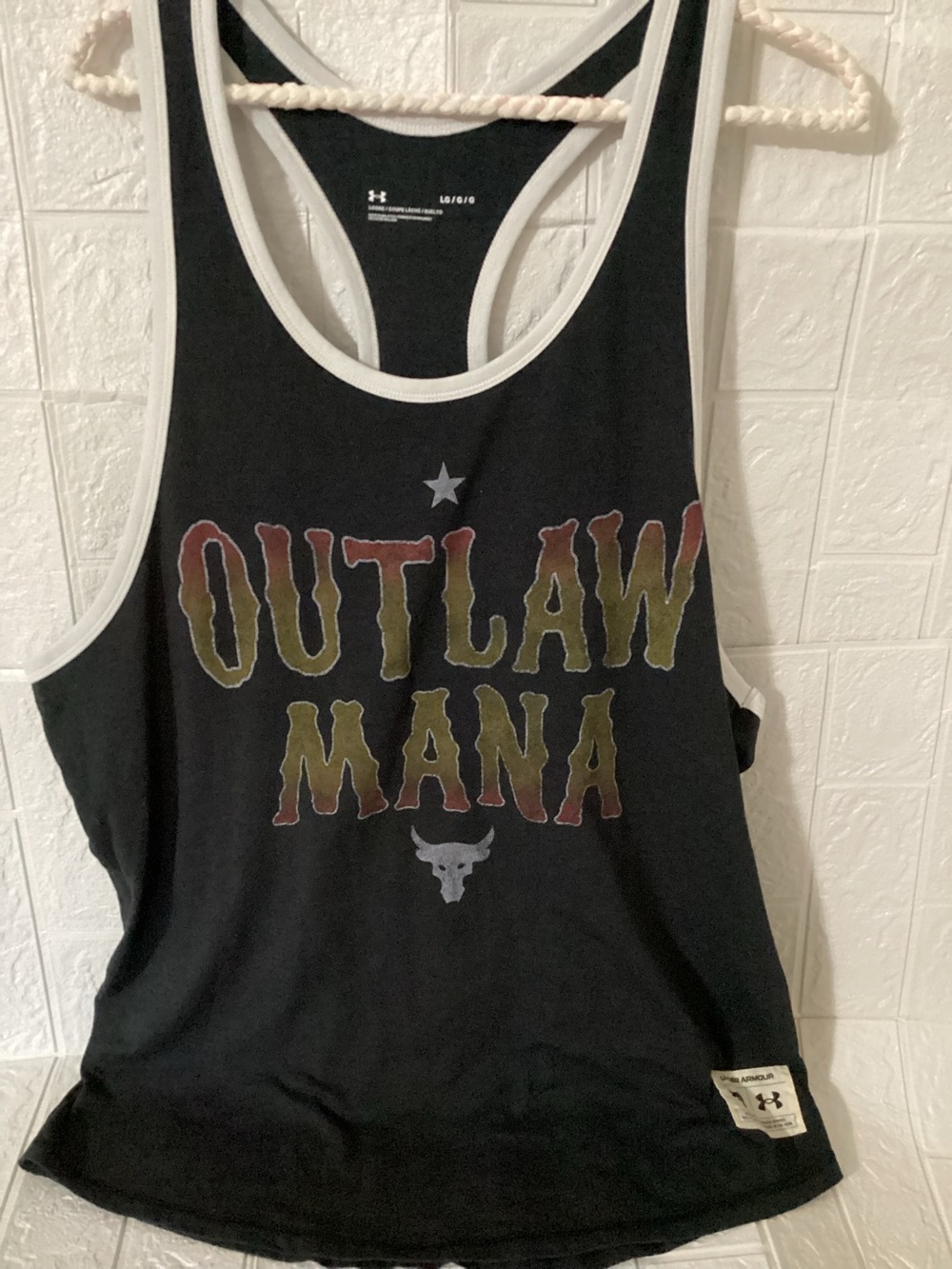 Under Armour UA Men's Project Rock Outlaw Mana Tank Top Loose Size L